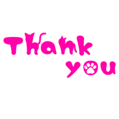 かわいい英字☆前向きな言葉集(ネコ編)