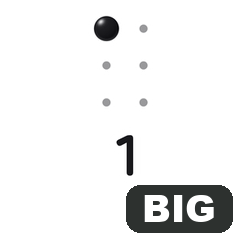 BIG! 点字スタンプ　数字
