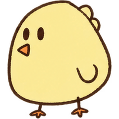 ユーモアで気ままな黄色いひよこ