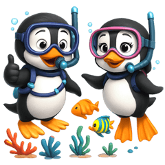 かわいいペンギンのリサ4