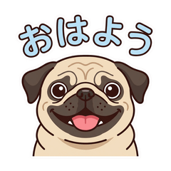 Adorable Pug Life Stickers
