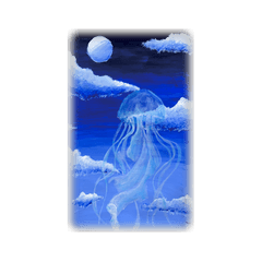 夜空に浮かぶクラゲ