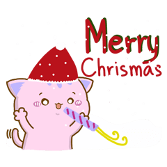 Little funny neko in chrismas