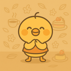 やさしいひよこの感謝スタンプ