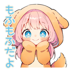 癒しの犬耳パーカーの女の子