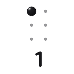 点字スタンプ　数字