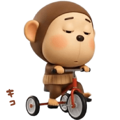 動く☆やる気無し。腹巻きおさる