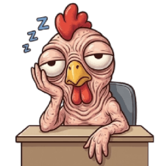 魔性のハゲ鶏：シワシワな誘惑(文字なし)