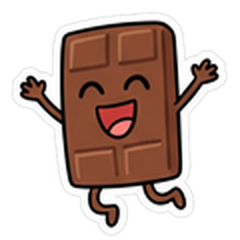 超小さいスタンプ 板チョコ 白フチあり