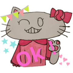 cat sesame and cat candy  Line stickers