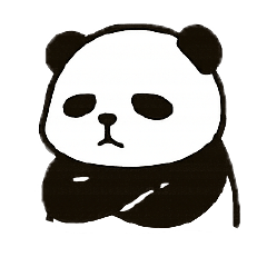 やる気のない子パンダ