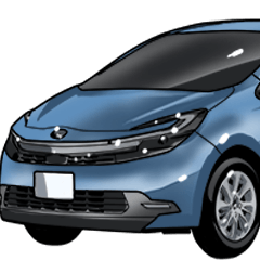 車(コンパクトカー62)クルマバイクシリーズ