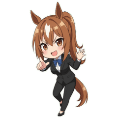 Lolo, the horsewoman in a suit