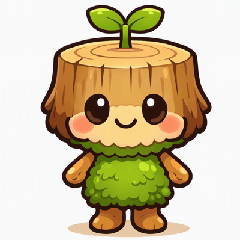 ふわふわウッドキャラの 16スタンプ入り