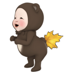 【秋の日常】クロクマタオル