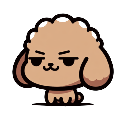 Cute puppy facial expression sticker