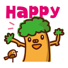 樫の木のキッコとスズメのチュン_Ver.3