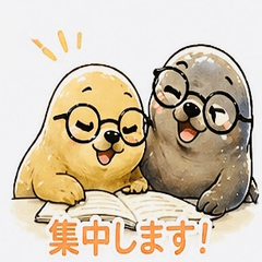 アザラシと仲間たちの日常スタンプ