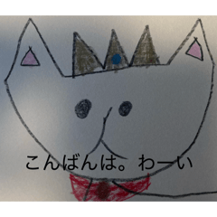 自分で書いた猫さんスタンプ新参登場