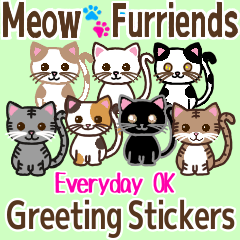 Meow Furriends <Basic greeting stickers>