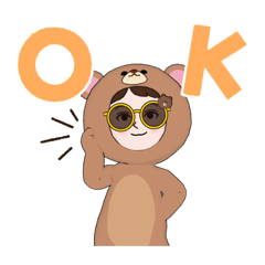 クマさんでスタンプ