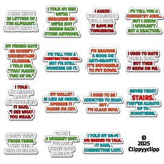 Text-only Messaging Sticker Pack 006