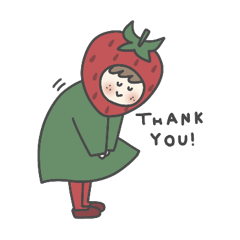 いちごちゃんの春スタンプ。