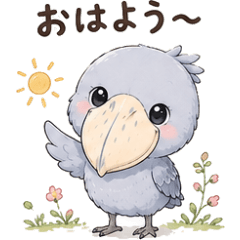 ハシビロコウ⋆毎日使えるひとことスタンプ