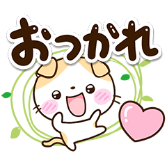 たれみみネコ【茶】あいさつ