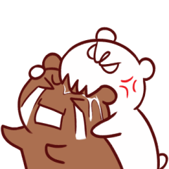 Bear with Babe - fighting