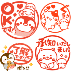 はんこ風♡毎日使える敬語スタンプ