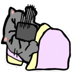 スマホ依存ねこ