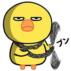 目つきの悪いヒヨコのポップアップ