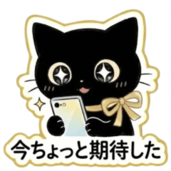 【恋の駆け引き】リボン黒猫のルナ