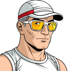 アメコミな男性【年中使える】面白シュール