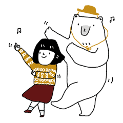 Polar bear and friend