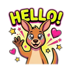 ポップなカンガルー English!