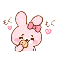 落書き風♡ピンクうさぎのパニちゃん