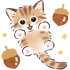 秋☆ちび猫たちのスタンプ