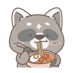 Ah Won and red panda&#39;s daily sticker