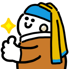 にっこりマンの絵画芸術 動くスタンプ