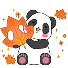 【超使える】ぱんパンダの秋の日常スタンプ