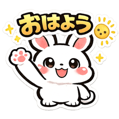 毎日使える！やさしいうさぎスタンプ