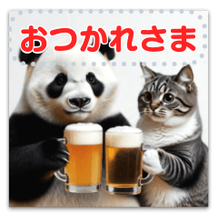 文字入力できる♥️パンダと猫　桜や日常