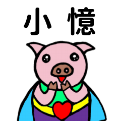 ShanShan Pig Name sticker No.3029
