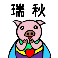 ShanShan Pig Name sticker No.3038