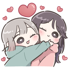 百合カップルさんのスタンプ2!