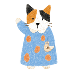 クレヨン猫 三毛 1