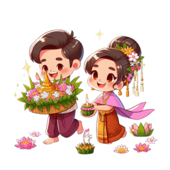 Thai clothing for the Loy Krathong