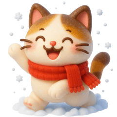 冬のかわいいスタンプ❤️猫多め